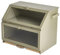Double Decker Bamboo Bread Bin 2-Tier Bread Box With Cutting Board And Knife Holder Naturally Antibacterial Sustainable Eco Friendly Storage Box Organic Premium Kitchen Organiser (Olive)