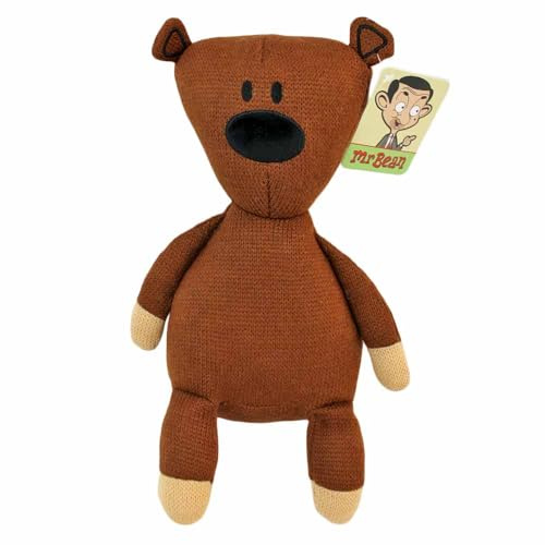 BEMIRO Mr. Bean Kuscheltier – 22–35 cm – Original Lizenzartikel – Gestickte Augen & Details – Kuschelig weich – Bekannt aus der Cartoon-Serie (Teddy)