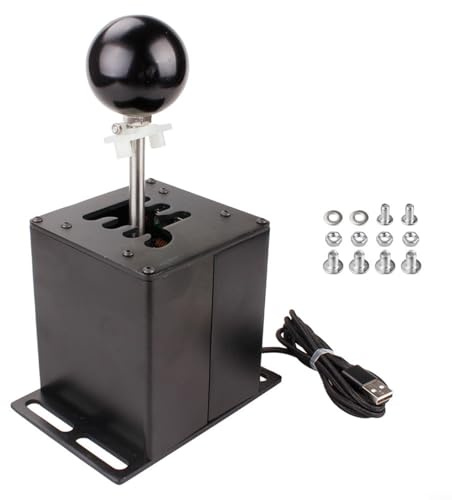 MoSundi H Gear Shifter, Controller für Logitech G29 G27 G25 und T300 T500 Rennräder geeignet für verschiedene Rennsimulationsspiele (6 Geschwindigkeiten + R-HB039)