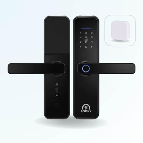LOCKY-2 Serrure connectée Biométrique, Code, Badge, App, Bluetooth, Passerelle WIFI incluse