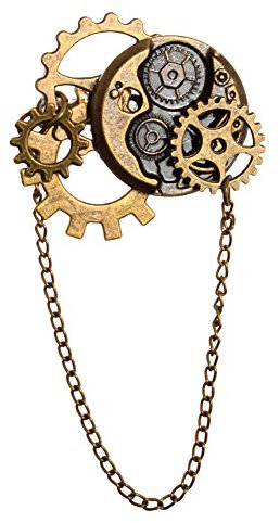 BLESSUME Vintage Retro-Legierung Brosche Steampunk viktorianischen Brosche (B)