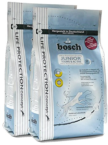 2 x 12,5 kg Bosch Young + Active Hundefutter für Aufzucht Vollnahrung Welpen