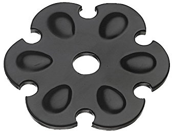 Zierrosette (Pfettenscheibe) ø 80x4 mm, Bohr-ø 13 mm, schwarz pulverbesch. (A)