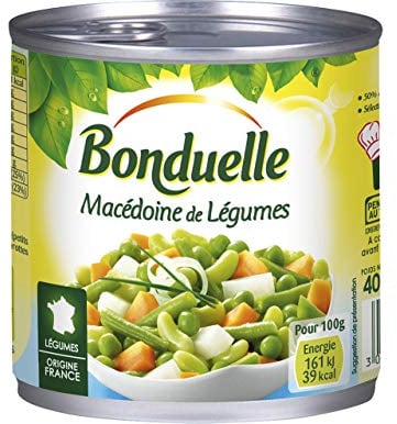 Macédoine de légumes,265 g