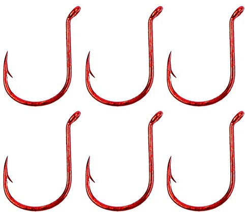 Shogun Dropshot Haken 6 Stück Rot Hakengröße 2/0