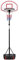 Yaheetech Panier de Basket sur Pied Hauteur Réglable 196-251 cm Portable pour Extérieur avec Support et roulettes Poteau en Fer Antirouille Rouge