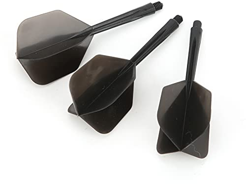 VINGVO Dart Shafts and Flights, Integrated Dart 2BA Dart Shaft and Flights mit 3 X integrierten Dart und Flights für 2BA Dart Barrels mit Gewindedurchmesser(Schwarz)