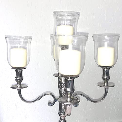 Dekowelten Großer Glasaufsatz Klar 15cm Glas Teelichthalter f. Kerzenleuchter Teelichtaufsatz