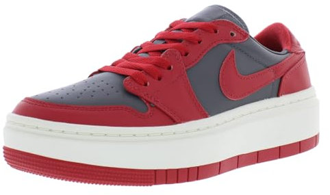 NIKE Air Jordan 1 Elevate Low Womens Trainers DH7004 Sneakers Shoes (UK 5.5 US 8 EU 39, Dark Grey Varsity sail red 006)