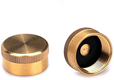 zalati Bouchon de Bouteille de Propane 2 pièces Bouchon en Laiton 1 - 20 vis Universel pour Tous Les réservoirs de gaz de 1 LB