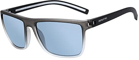 ZENOTTIC Sonnenbrille Herren Polarisiert Leichte TR90 Rahmen UV400 Schutz Quadrat Sonnenbrille