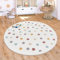 Paco Home Teppich Kinderzimmer Baby Krabbeldecke Krabbelmatte Spielmatte Waschbar rutschfest Regenbogen Planet Sonne Tiere Weich, Grösse:160 cm Rund, Farbe:Bunt