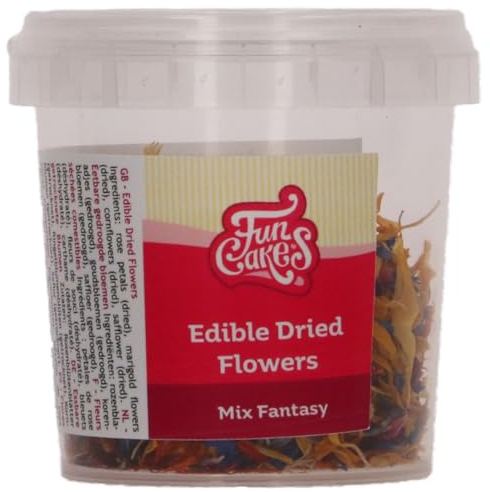 FunCakes Mélange de Fleurs Séchées Comestibles Fantasy: Prêt à l'emploi pour la décoration de gâteaux, parfait pour les gâteaux d'anniversaire et de mariage, les cupcakes et autres, 5g