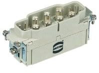 09380122651 Harting Han K6/6 Stifteinsatz (M) Axialschraub- / Schraubanschluss, 12-polig 6/6+PE 690V - 400V Steuerkontakt, 100A/16A - 1 Stück