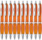 ZENSCRIBE® Ergonomische Kugelschreiber 100 Stück, Premium Kugelschreiber Set Hochwertig, Rutschfester Kulli für einfaches & weiches Schreiben, Blauschreibender Kugelschreiber Orange