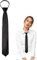 Luckyvestir Damen-Krawatte, vorgebunden, schwarz/rot, verstellbarer Reißverschluss, Damenkrawatte, Schwarz, 14.96 x 2.17