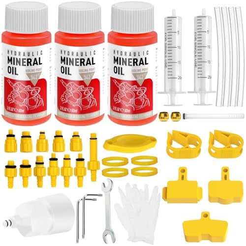 Hydraulische Scheibenbremsen Entlüftung Kit für Shimano, TEKTRO, MAGURA, Fahrrad Fluid Hydraulische Scheibenbremse Entlüftung Kit, einschließlich Mineralbremse Flüssigkeit(180ml)