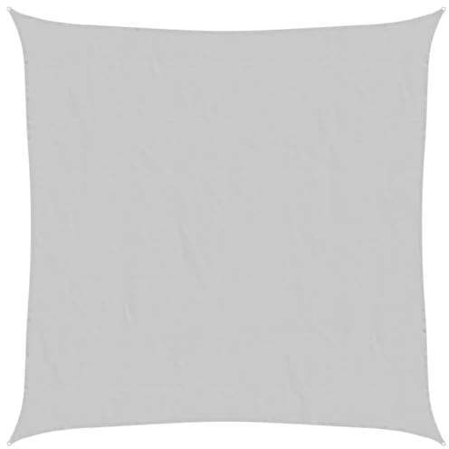 vidaXL Sonnensegel, Sonnenschutz UV Schutz für Balkon Garten Terrasse, Sonnendach Wasserfest, Windschutz Wetterschutz, Hellgrau 4,5x4,5m 100% Polyester Oxford