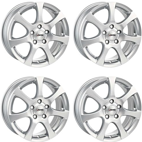 4x AUTEC Felgen Alufelgen ZENIT 5.5x14 ET35 4x98 Brillantsilber kompatibel mit Fiat 500 Doblo Fiorino Qubo Marea Palio Weekend Panda Punto