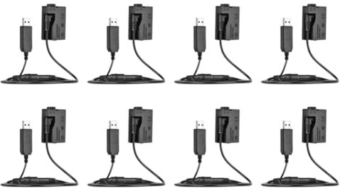 ISTOVO 8X E8 Dummy Akku mit DC Power Bank USB Adapterkabel Ersatz für LP-E8 für 550D 600D DSLR Kameras