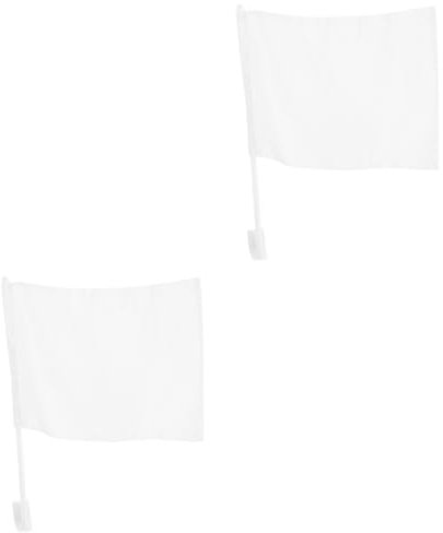 BESPORTBLE 2st Auto Flagge Diy-verzierung Diy Leere Flagge Wärmeübertragungsfahne Autoflagge Außendekoration Stoff Weiß