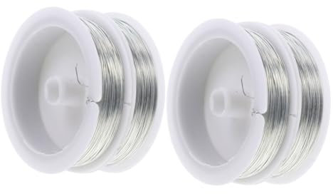 HAPINARY 4rolls Galvanized Iron Material Diy Soft Tie Wire for Jewelry Beading Wire Necklace