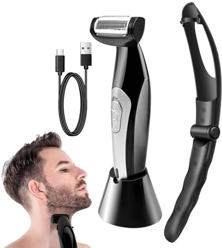 Rasoio per la schiena, rasoi per il corpo da uomo | Tagliacapelli per il petto,Rifinitore per la schiena da uomo resistente alla doccia con manico estensibile