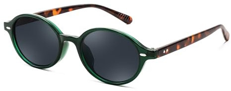 FEISEDY Vintage Oval Sonnenbrille Damen Herren Retro Trendy 90er Brille mit UV400 Schutz B1171