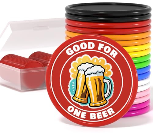 500 individuelle Poker-Chips, personalisierte Getränke-Chips mit eigenem Logo, Bild und Text, doppelseitiger UV-Vollfarbdruck, Getränkechips für Bar, Party, Visitenkarten, Firmenlogo und Werbeaktionen