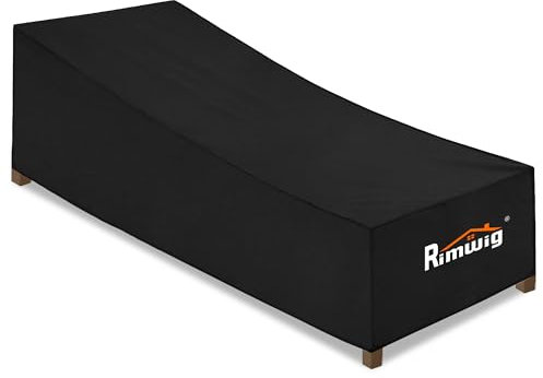 Rimwig Gartenliege Abdeckung Wasserdicht,Schutzhülle für Sonnenliege Winterfest,420D Oxford-Stoff Abdeckhaube Gartenliege,Outdoor Liegestuhl Abdeckung,Gartenmöbel Abdeckplane 200x75x40/70cm