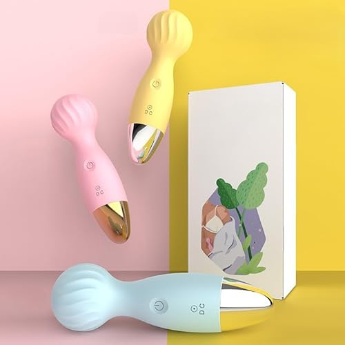 LZYLWC Paar Vibrator mit 12 Vibrationsmodi Erotisches Sexspielzeug für Paare & Frauen Flexibler Massagestab Sex Vibratorensets frauen klitoris Wiederaufladbares Toy 360° rotierendem Kopf（Gelb）