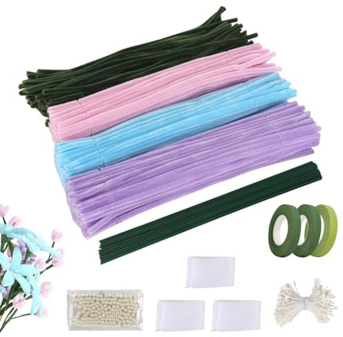 Fiotha Limpiapipas Manualidades, 400 Piezas Limpia Pipas para Manualidades, Limpia Pipas Multicolor, Multicolor Limpia Pipas paraManualidades, para Regalos Artesanales y Decoración