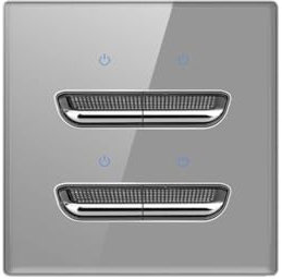 Pannello Interruttori Con Spia LED In Vetro Temperato, 1/2/3/4 Bande, Autoripristinante, 2 Prese USB, 86 Mm, 146 Mm
