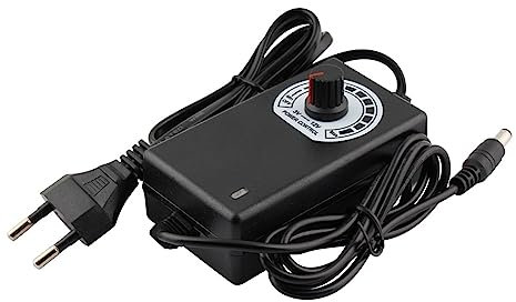 Adaptateur d'alimentation réglable 12V 3V 5V 12V 2A 24W Chargeur régulateur Tension 220V à 12V Adaptateur Secteur(EU Plug)
