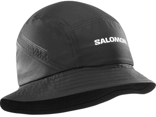 Salomon Shakeout Bucket Hat, auffälliger Look und reflektierende Details, schnell trocknende und packbare Laufmütze mit Flexibler Krempe und Laserlöchern für Luftzirkulation, verstellbare Passform