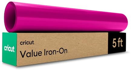 Cricut HTV Heat Transfer Vinyl | 1.5 m | Magenta | Iron-On HTV Vinyl for Fabric, Perfect for Custom T-Shirts & DIY Clothing