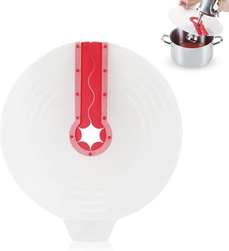 Spritzsicherer Silikon-Deckel 31x34cm für Rührschüsseln – Universal-Abdeckung zum Schlagen von Sahne & Eiern, Verhindert Teigspritzer beim Mixer