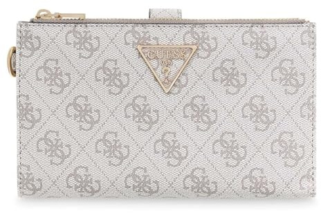 GUESS porte-monnaie Laurel II SLG Double Zip Organizer Dark Taupe Logo