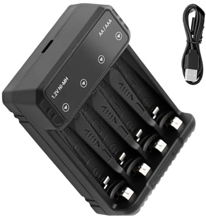 High Efficiency 4Bay Individual Battery Charging Box For 1.2V AA/3A Rechargeable Battery Protections Home Use Rechargeable AA Batteries