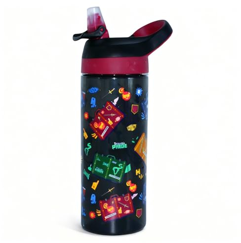 Harry Potter Atlantic Water Bottle – 600ml Premium Reusable Drinks Bottle with Flip Straw Lid, Durable BPA-Free Design, Back to Hogwarts Edition