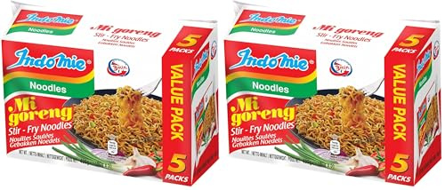 INDOMIE - Instant Nudeln Mi Goreng 5-Pack - (1 X 5 X 80 GR) (Packung mit 2)