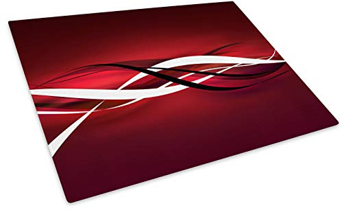 Burgandy, Red Black White Cool Glass Chopping Board Kitchen Worktop Saver Protector