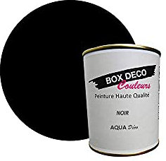 BOX DECO COULEURS Peinture murale acrylique aspect mat Aqua Déco - 750 ml, Noir