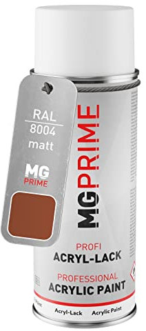 MG PRIME RAL 8004 Brun cuivré/Copper brown Bombe aérosol 400 ml mat séchage rapide