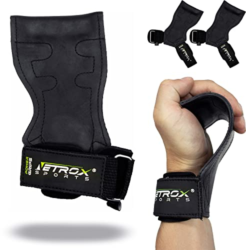 NetroxSports - Power Grips Fast Zughilfen für Krafttraining – Fitness Lifting Straps für Kreuzheben, Bodybuilding mit Handgelenkschutz - Grip Zughilfe, Zughilfen Gym, Griffhilfen Männer & Frauen