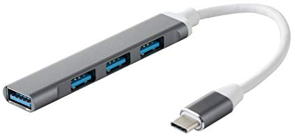 USB C Hub 4 Ports Mini USB Dongle Type-C auf mehrere USB Adapter Ultra Slim Aluminium USB C Expander Port Splitter für MacBook Pro/Air, iMac, Surface Pro, XPS, mehr (1x USB 3.0 + 3x USB 2.0)