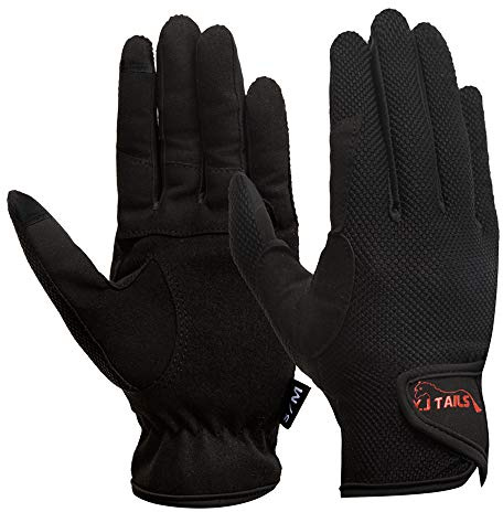 Y.J TAILS Horse Riding Gloves, Lightweight Equestrian Horseback Gloves