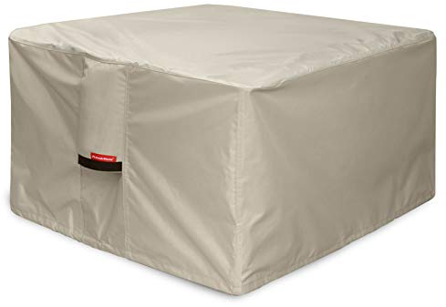Porch Shield Feuerschalenabdeckung, wasserdicht, 600D, strapazierfähig, lichtbeständig, quadratisch, Terrasse, 71,1 x 71,1 cm, Beige