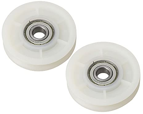 Yibuy 2 x Beige Rillenkugellager Seilrolle Rad für Fitnessgeräte 70 mm OD