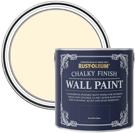 Rust-Oleum Cream Wall and Ceiling Paint in a Chalky Matt Finish - Clotted Cream 2.5L